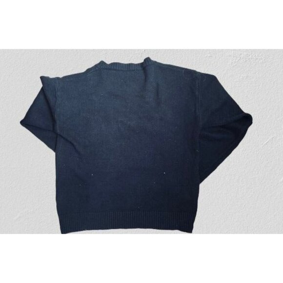 S. CHRISTINA 100% Cashmere Sweater AMOUR Navy Blue Crewneck Size Large - Picture 5 of 7